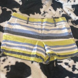 Striped Green and Blue Women's Shorts